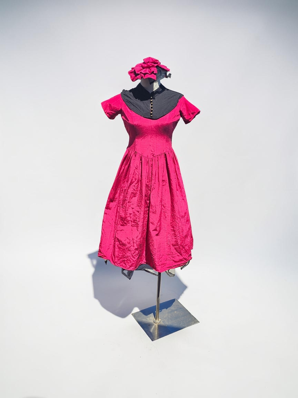 Vintage Jessica McClintock Sz 7/8 Black Tulle Underskirt USA Dress And Headpiece